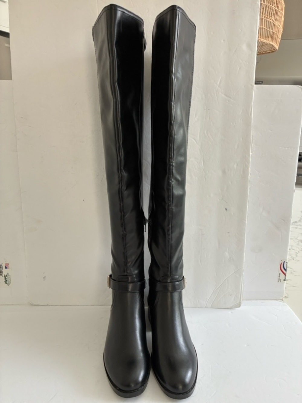 DV by Dolce Vita Elyse Over-The-Knee Buckle Block Heel Riding Boots Size 6.5 NEW - Picture 6 of 9